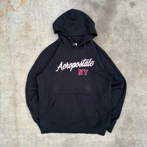 Aeropostale Black and Red Men's Hoodie